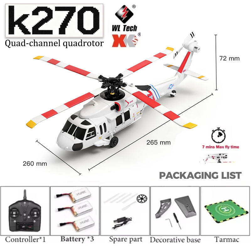 Rc Helicopter Gyro - WLtoys K170 K270 UH-60L Brushless RC