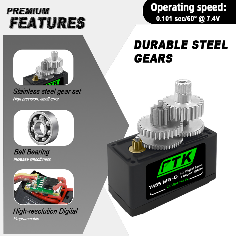 PTK 7455MG-D servo 12g Digital – Rc Helicopter Servo recenzja i cena