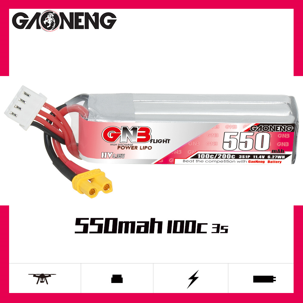 GNB HV 11.4V 550mAh 100C/200C  – Rc Helicopter Coaxial recenzja i cena