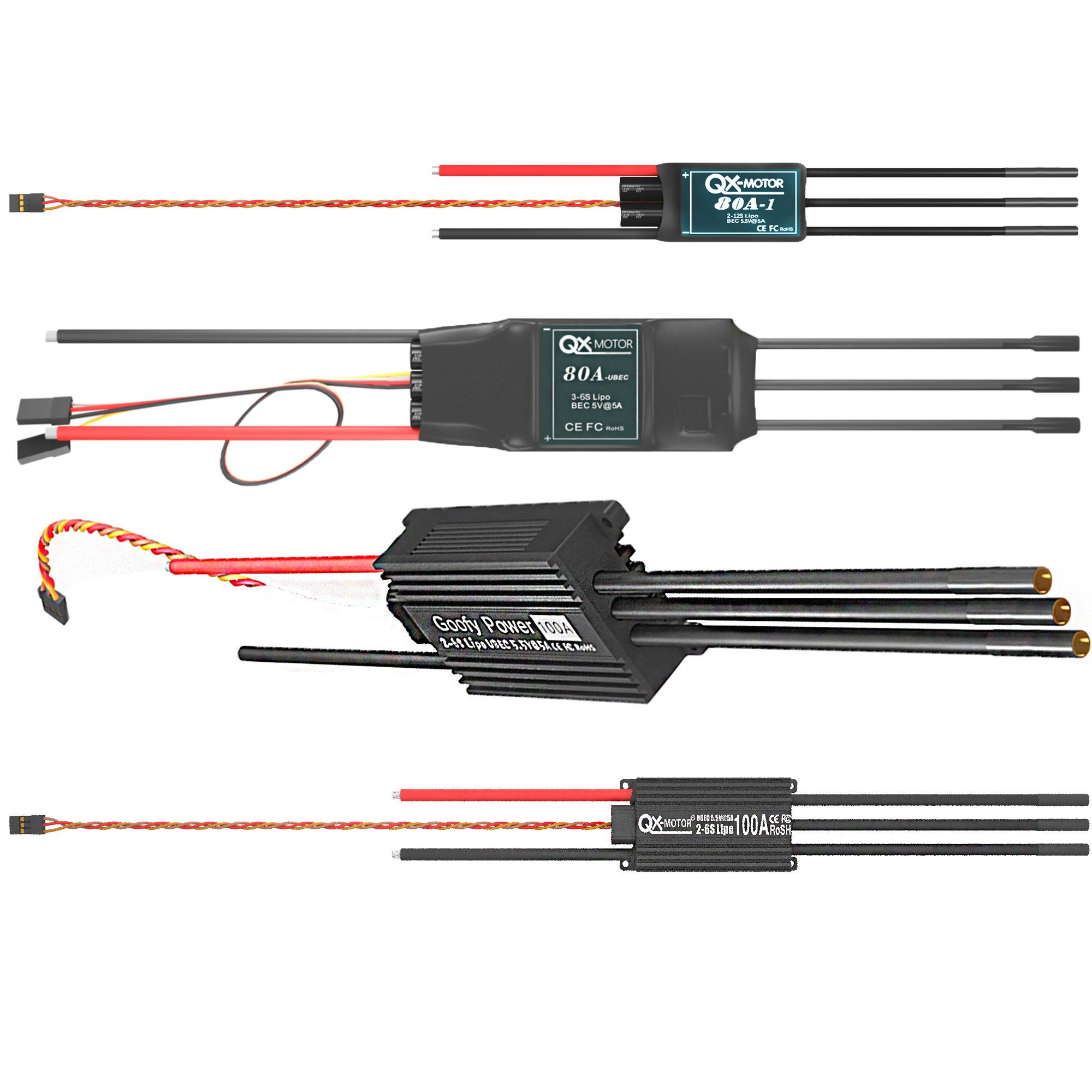 QX-MOTOR Brushless ESC series  – Rc Helicopter Battery recenzja i cena
