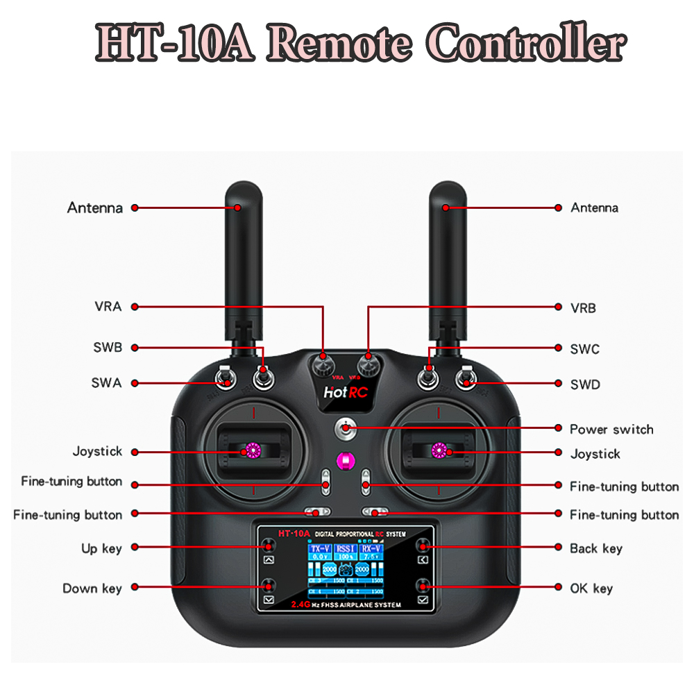Hotrc HT-10A 2.4G 10CH Transmi – Rc Helicopter Battery recenzja i cena