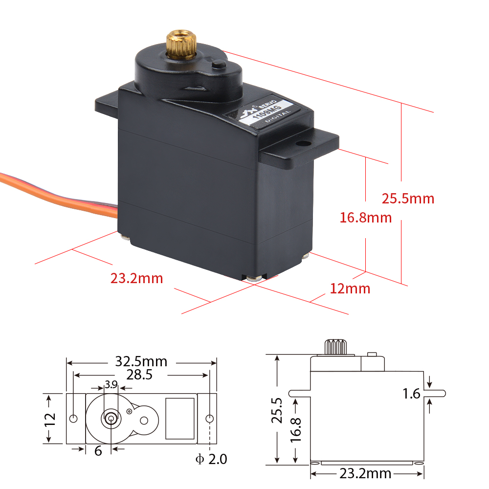 1/2/4 PCS JX Servo PDI-1109MG  – Rc Helicopter Mini recenzja i cena