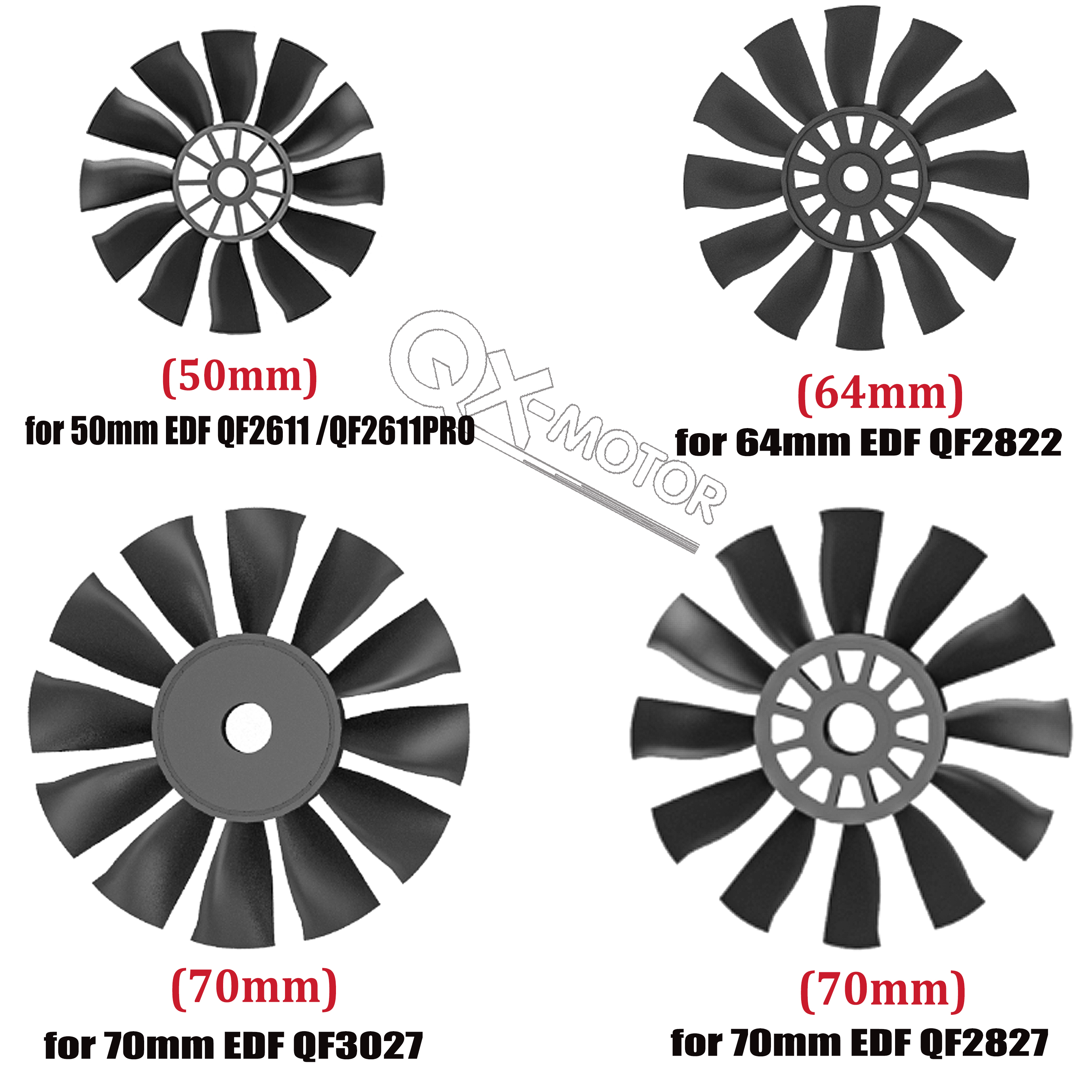 QX-MOTOR 12Blades CW CCW 70mm  – Rc Helicopter Blade recenzja i cena