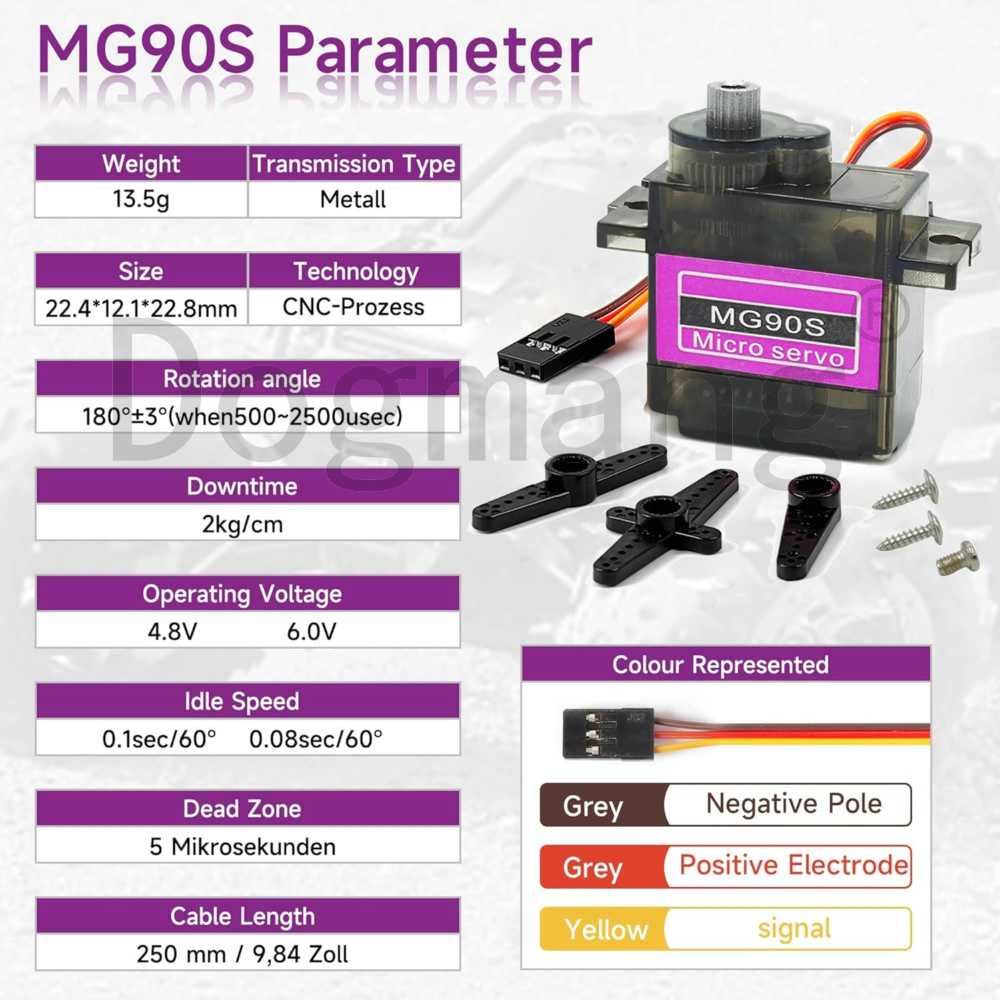 MG90S Servo 1/2/4/10/20/50 Pcs – Rc Helicopter Servo recenzja i cena