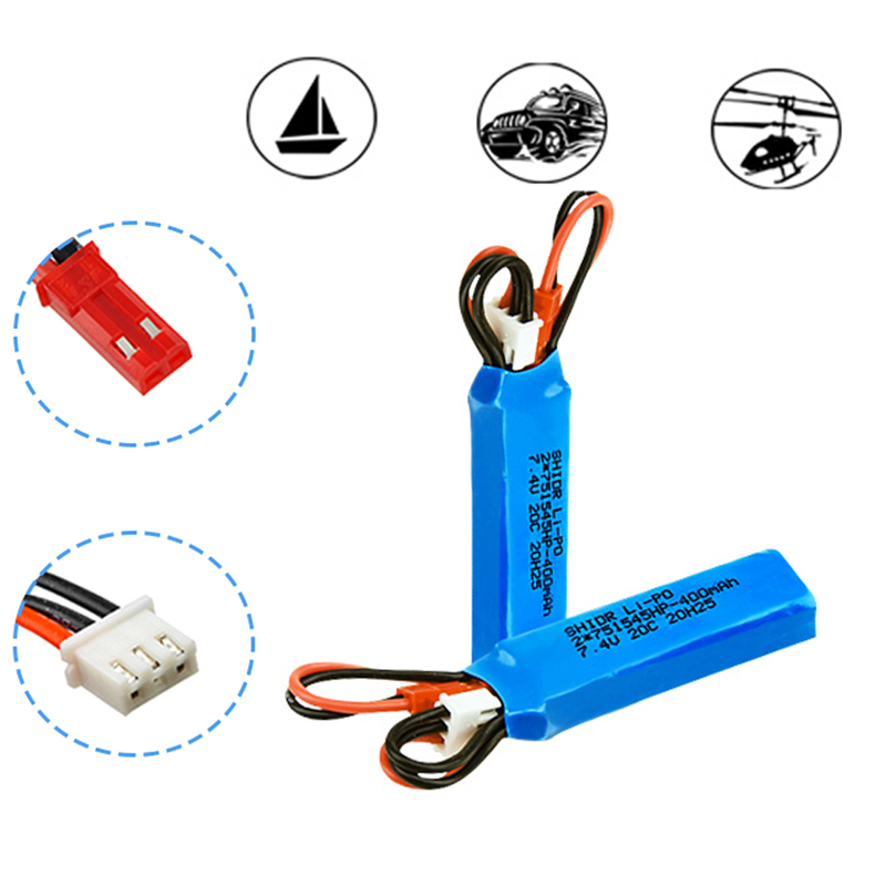 RC Car Battery 7.4V 400mah Lip – Rc Helicopter Parts recenzja i cena