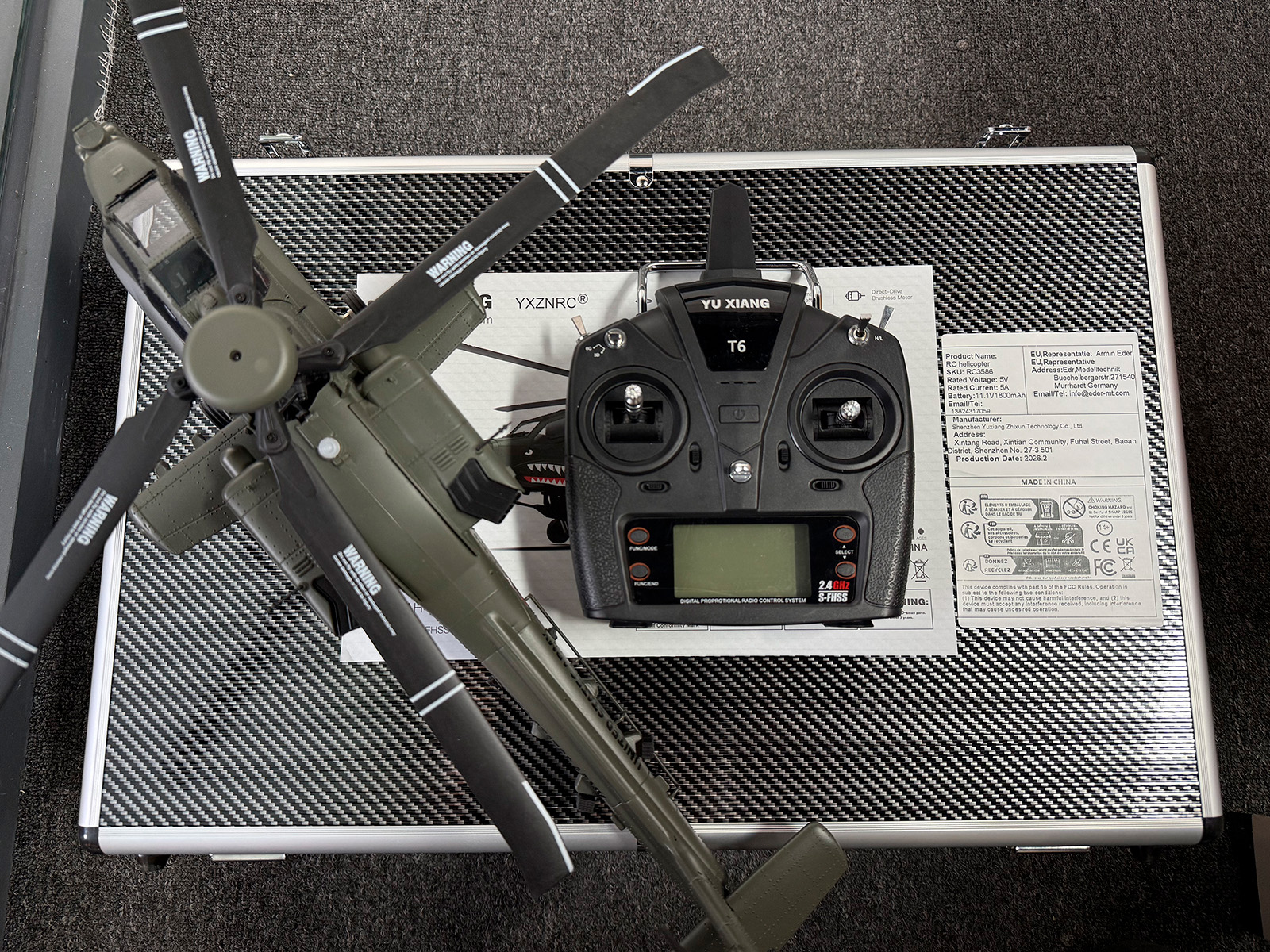 YXZNRC F11 AH-64D Apache RC He – Rc Helicopter Gyro recenzja i cena