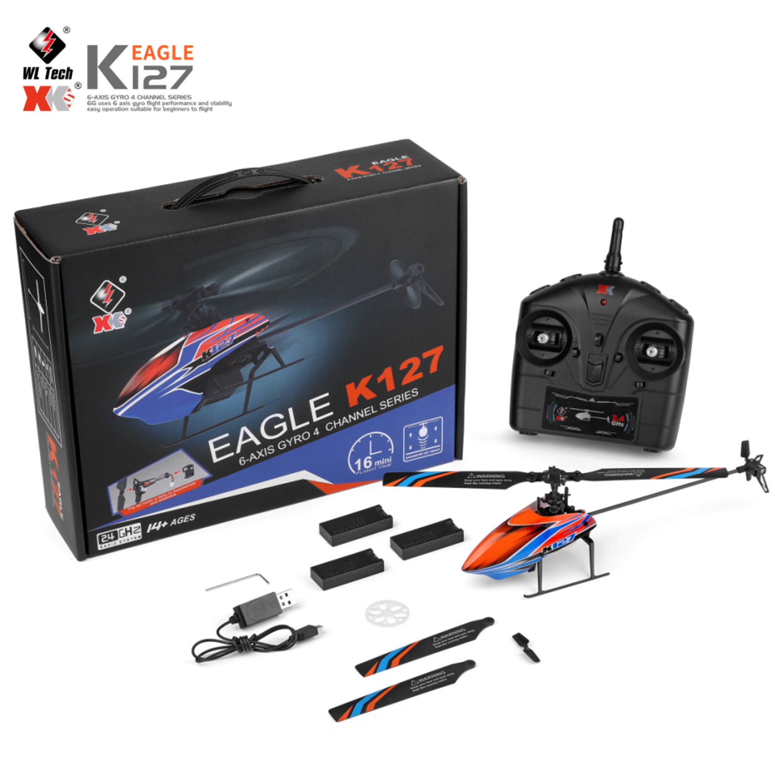 WLtoys XK K127 4CH 6-axis Gyro – Rc Helicopter Gyro recenzja i cena